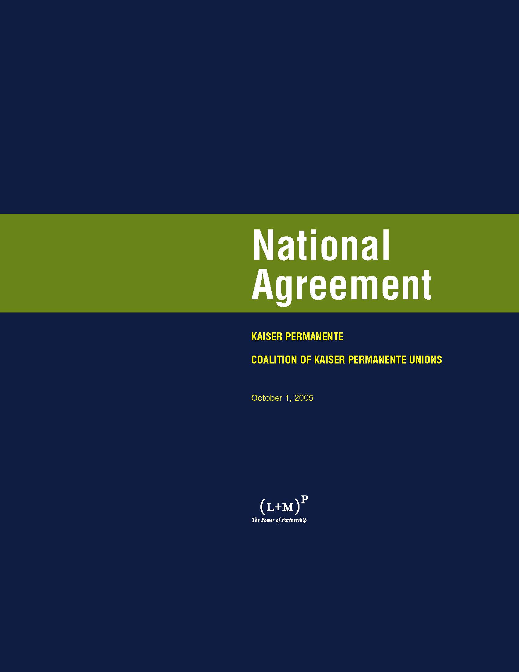 cover of 2005 National Agreement